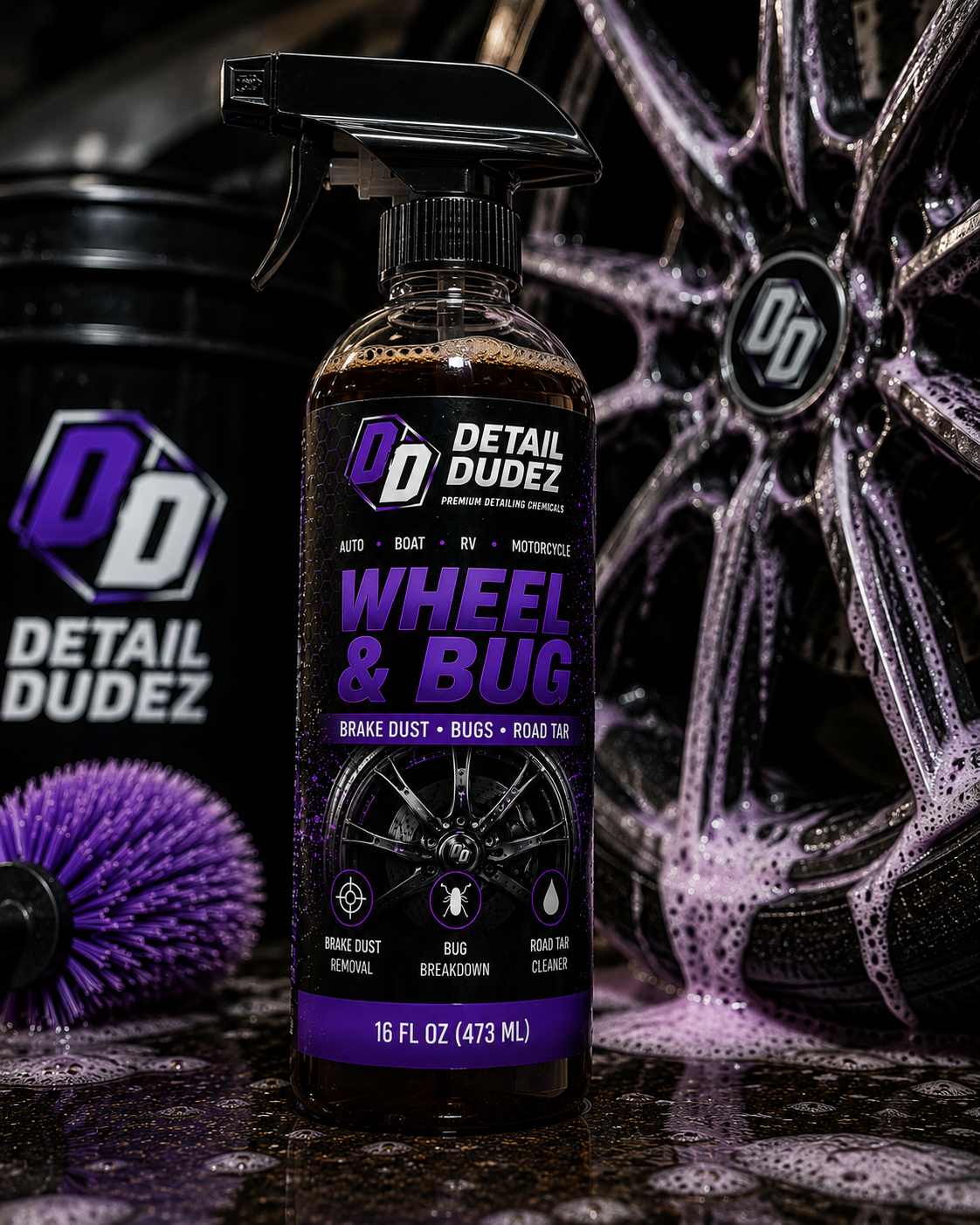 Wheel and Bug 16 oz cleaner bottle by Detail Dudez Pro Products